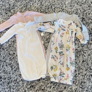 NWOT Premie Organic Cotton Sleeper Gowns